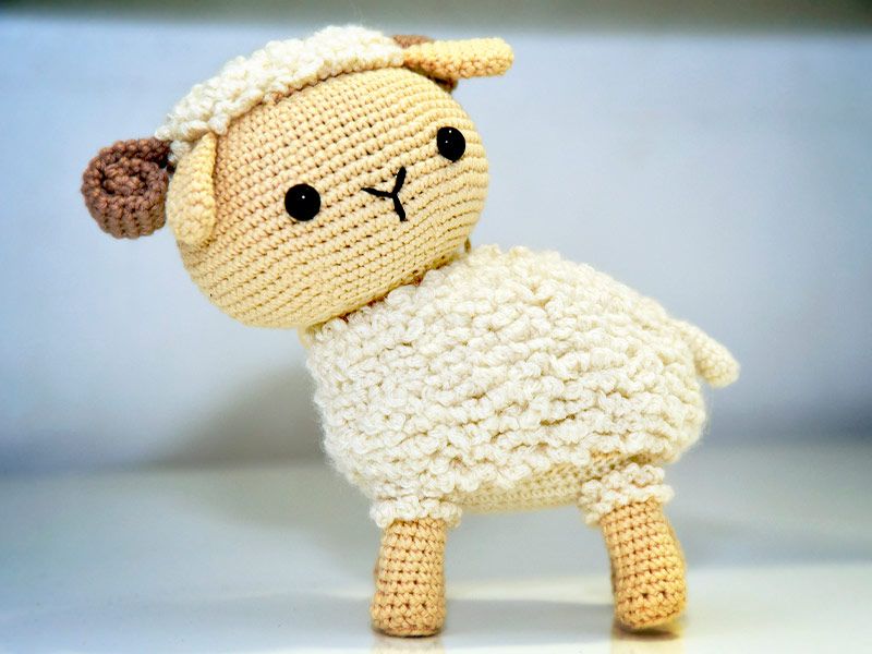Animales de peluche tejidos a mano